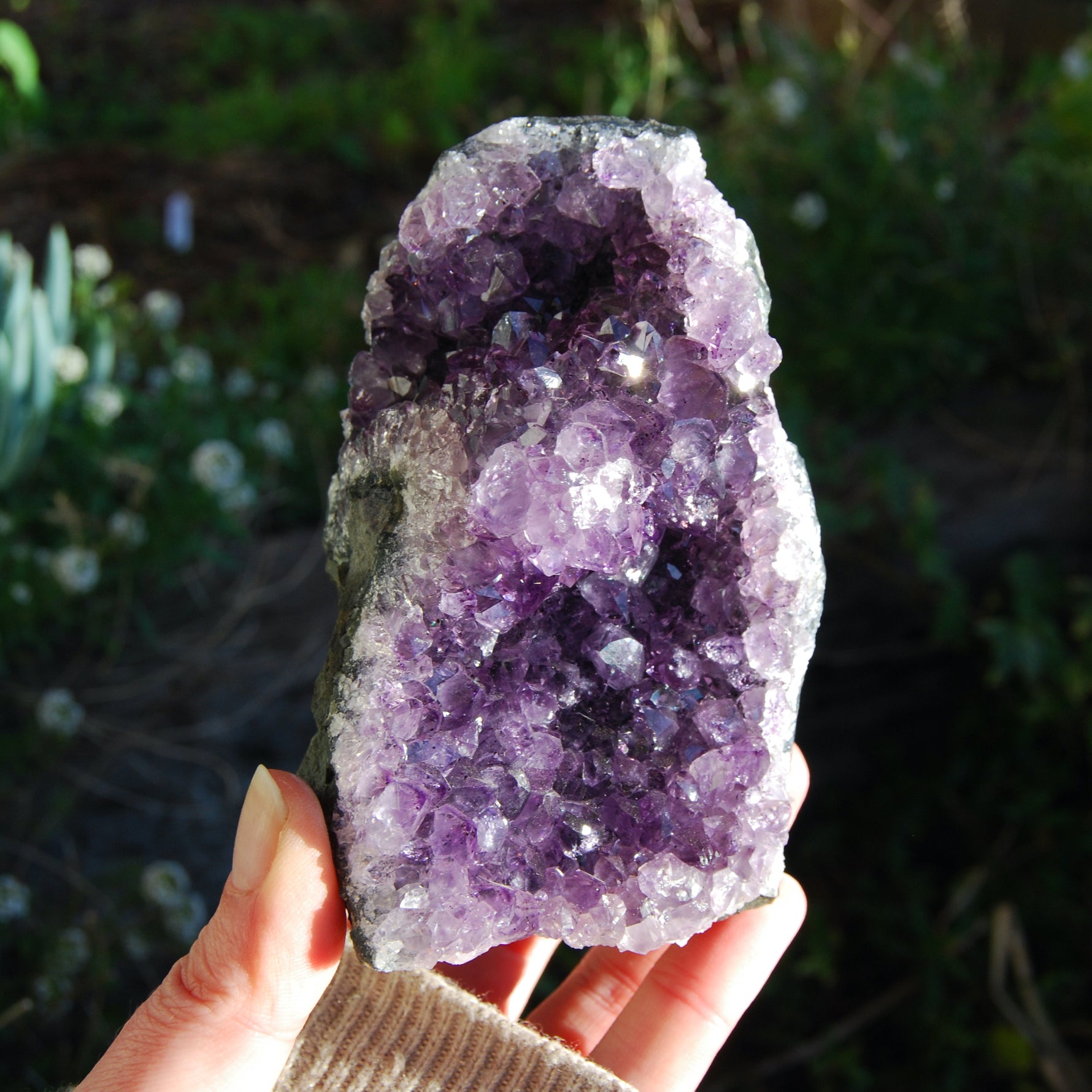 Amethyst Geode Crystal Cathedral Cluster Uruguay Self Standing