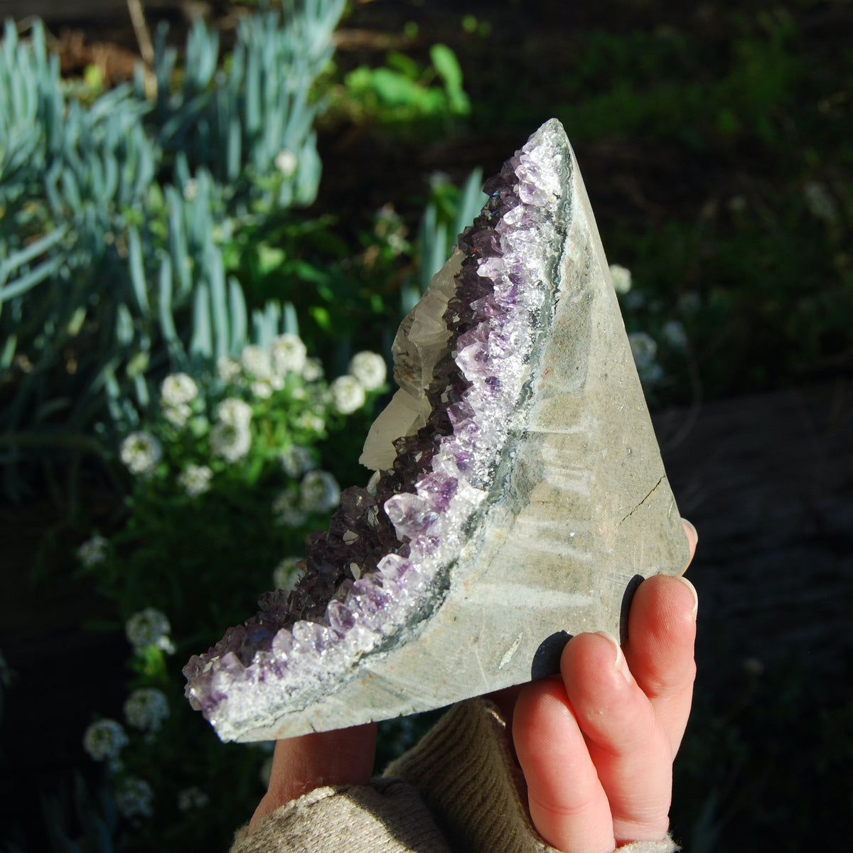 Amethyst Geode Crystal Cathedral Cluster Uruguay Self Standing