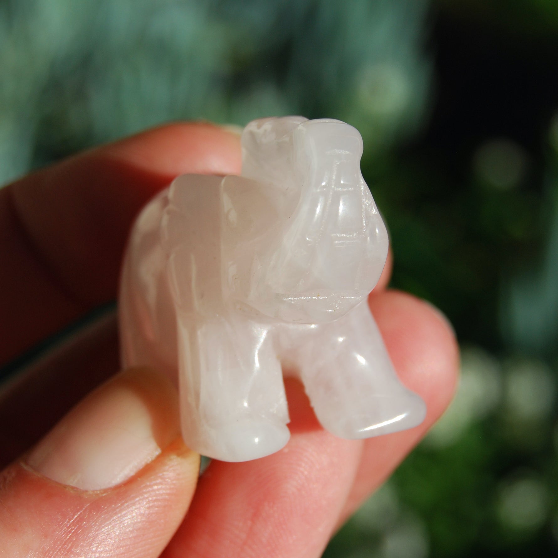 Rose Quartz Crystal Elephant