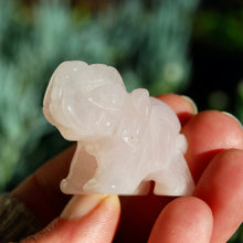 Load image into Gallery viewer, Rose Quartz Carved Crystal Elephant Totems 
