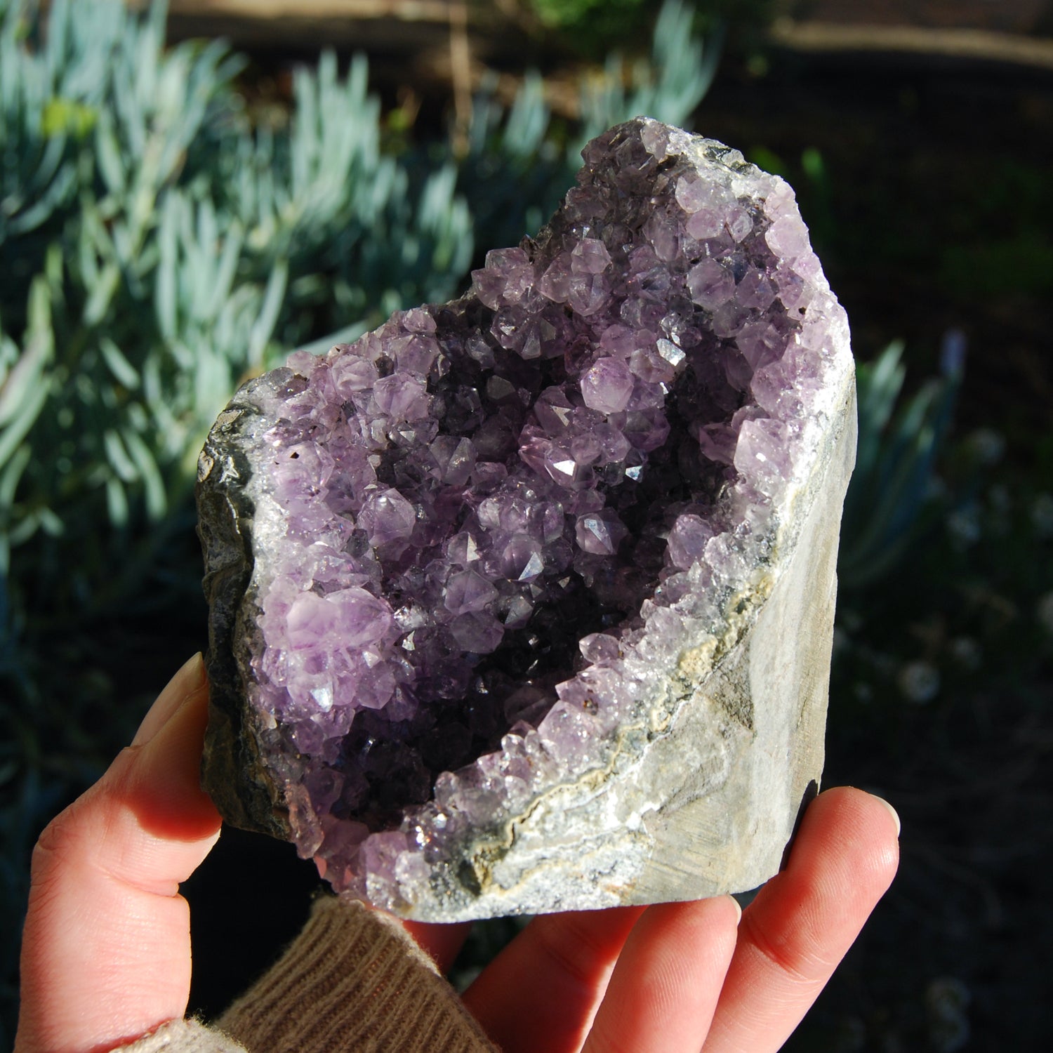 Amethyst Geode Crystal Cathedral Cluster Uruguay Self Standing