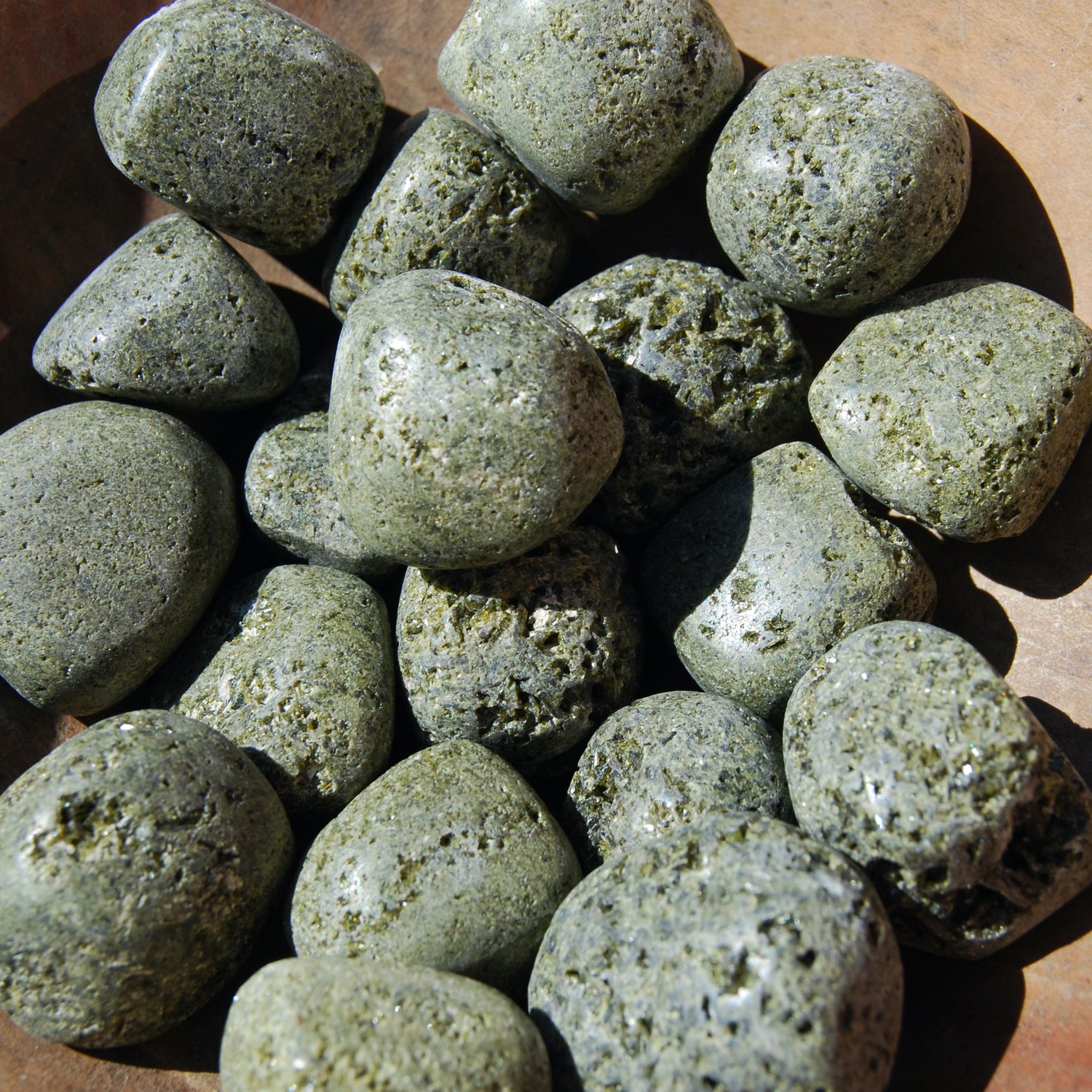 Epidote Crystal Tumbled Stones