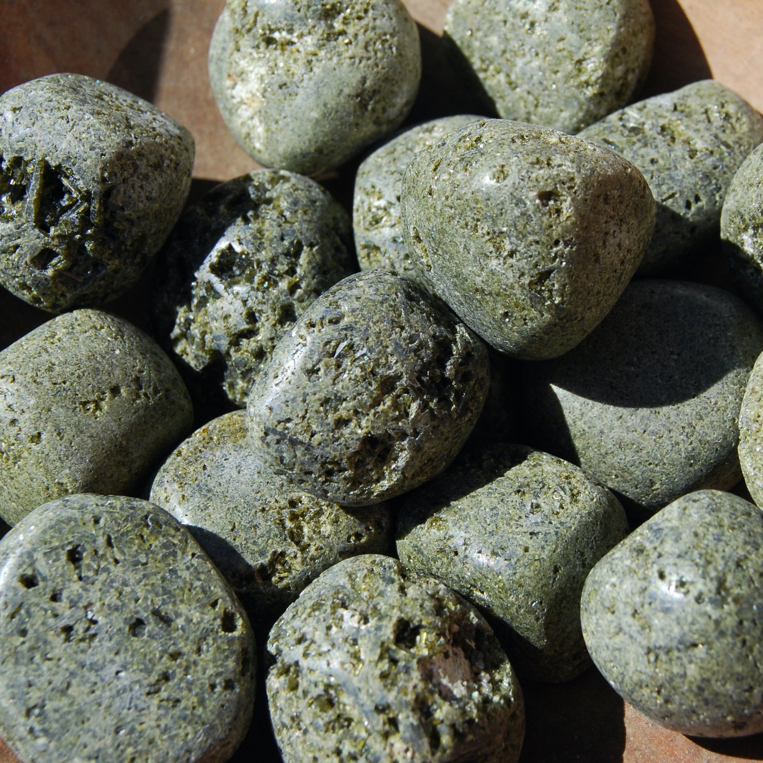 Epidote Crystal Tumbled Stones