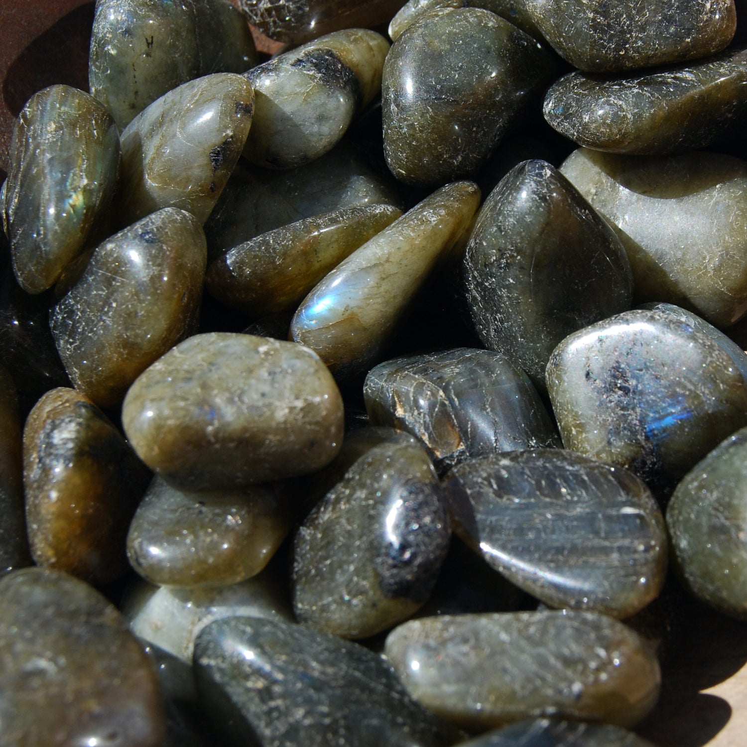 Labradorite Crystal Tumbled Stones 1/4 LB BULK