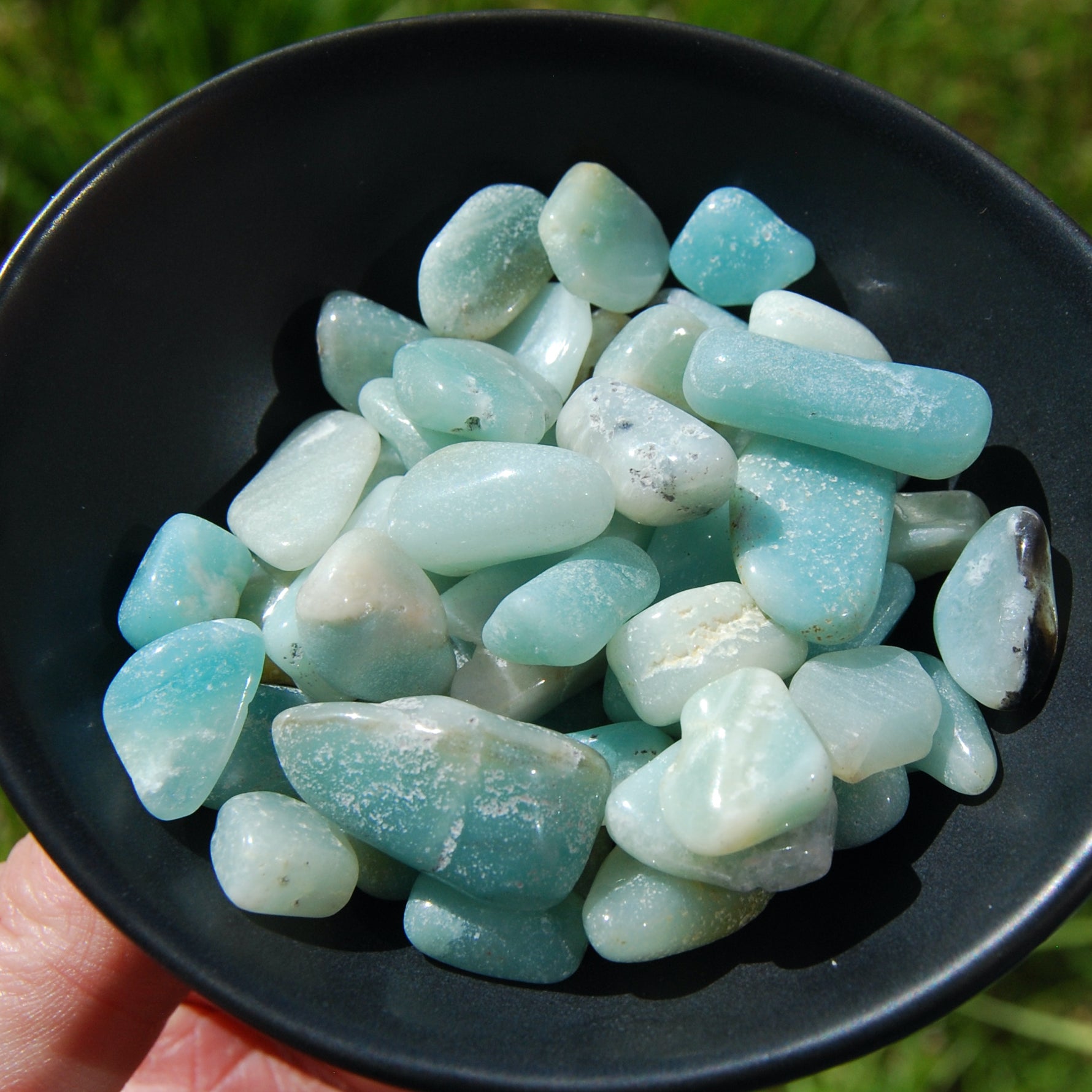 Amazonite Crystal Small Tumbled Stones 20 Piece Lot