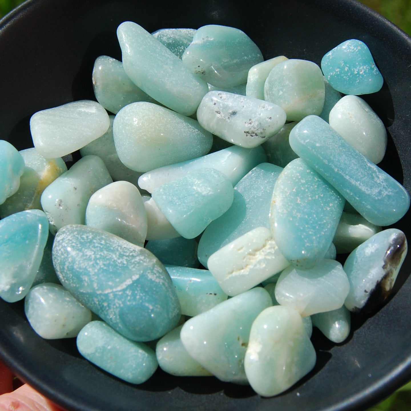 Amazonite Crystal Small Tumbled Stones 20 Piece Lot