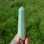 Genuine Green Chrysoprase Crystal Tower