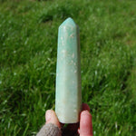 Genuine Green Chrysoprase Crystal Tower