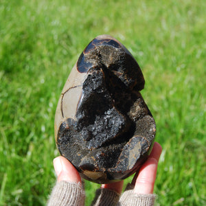 Septarian Dragon Egg Geode Crystal Egg