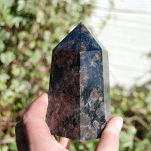 Load image into Gallery viewer, Garnet and Astrophyllite Crystal Tower
