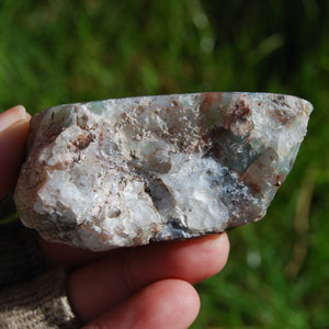 Mtorolite Chrome Chalcedony Slice from Zimbabwe