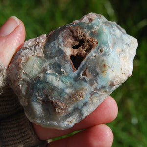 Mtorolite Chrome Chalcedony Slice from Zimbabwe