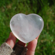 Load image into Gallery viewer, Girasol Quartz Heart Shaped Crystal Palm Stone
