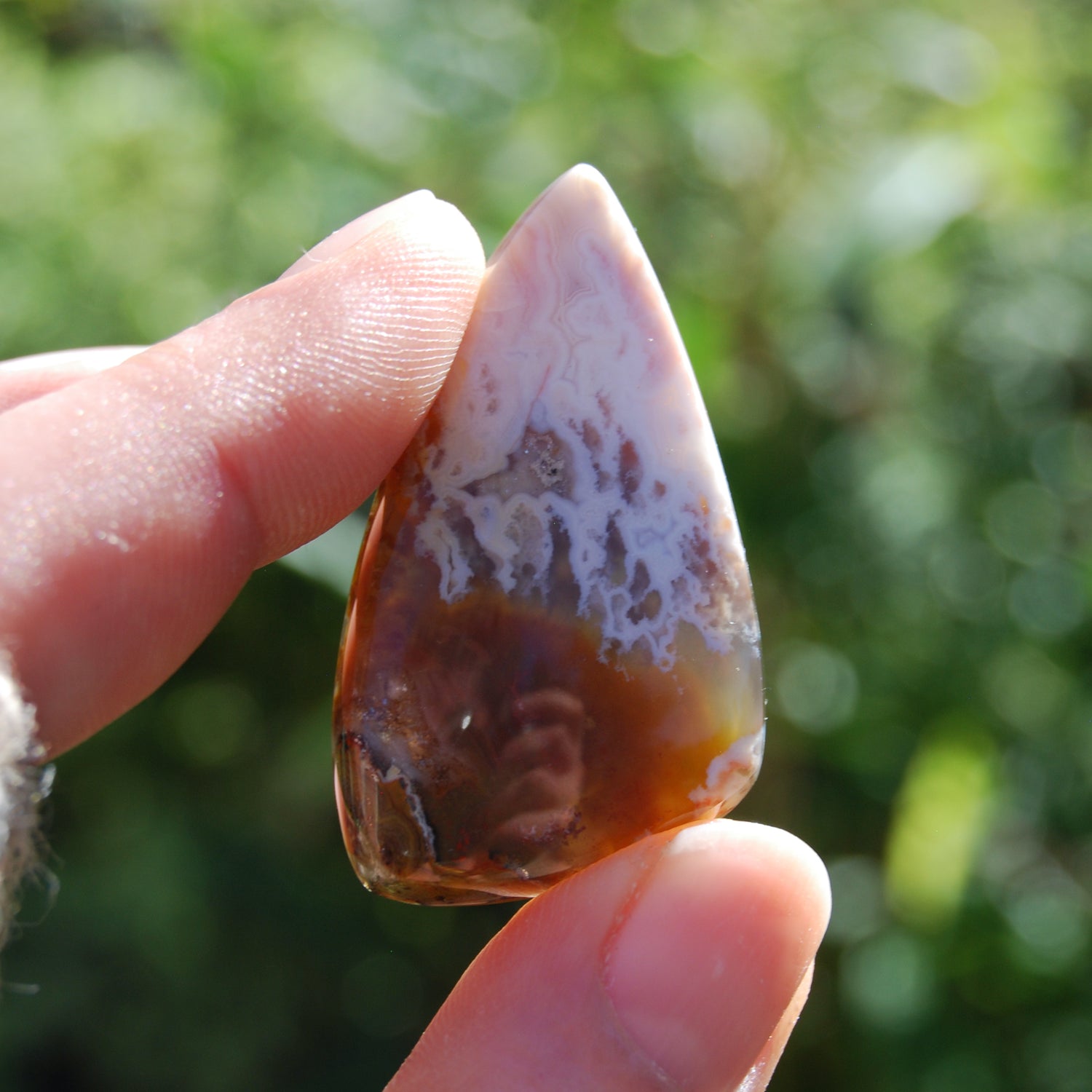 Plume Agate Cabochon, Plume Agate Freeform Cab
