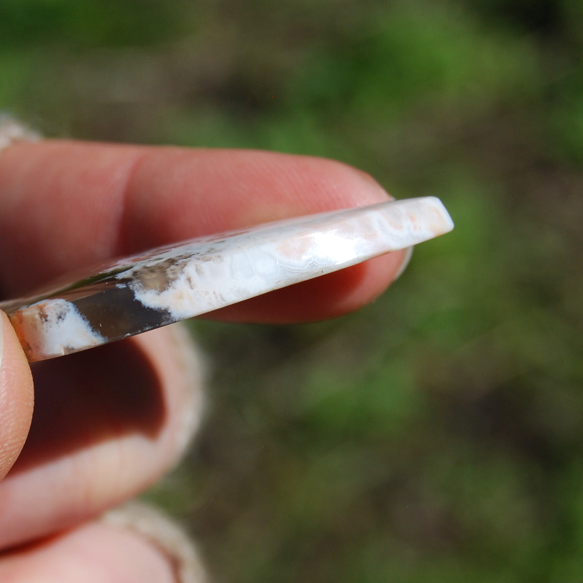 Plume Agate Cabochon, Plume Agate Freeform Cab