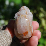 Fire Quartz Hematoid Crystal Skull Realistic Gemstone Carving