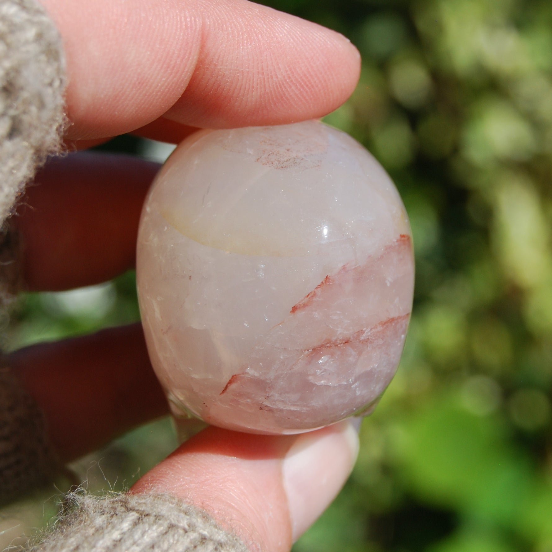 Fire Quartz Hematoid Crystal Skull Realistic Gemstone Carving