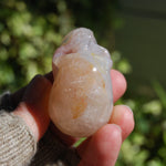 Fire Quartz Hematoid Crystal Skull Realistic Gemstone Carving