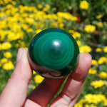 Natural Malachite Crystal Sphere