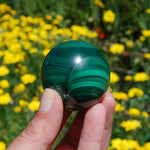 Natural Malachite Crystal Sphere