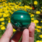 Natural Malachite Crystal Sphere
