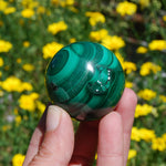 Natural Malachite Crystal Sphere