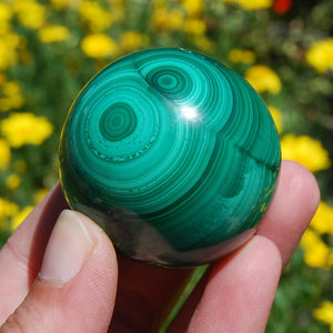 Natural Malachite Crystal Sphere