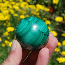 Load image into Gallery viewer, Natural Malachite Crystal Sphere
