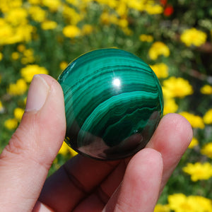 Natural Malachite Crystal Sphere