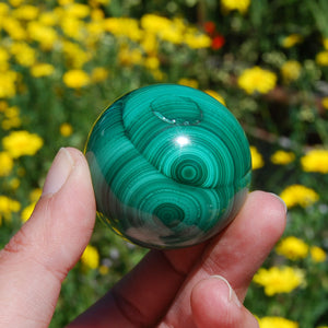 Natural Malachite Crystal Sphere