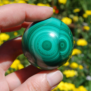 Natural Malachite Crystal Sphere
