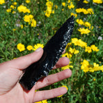 Knapped Black Obsidian Crystal Knife Blades