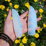 Knapped Opalite Crystal Knife Blades