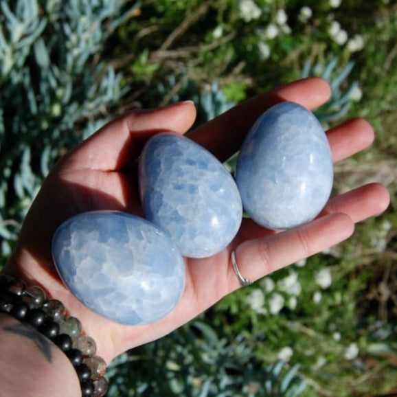Blue Calcite Crystal Egg