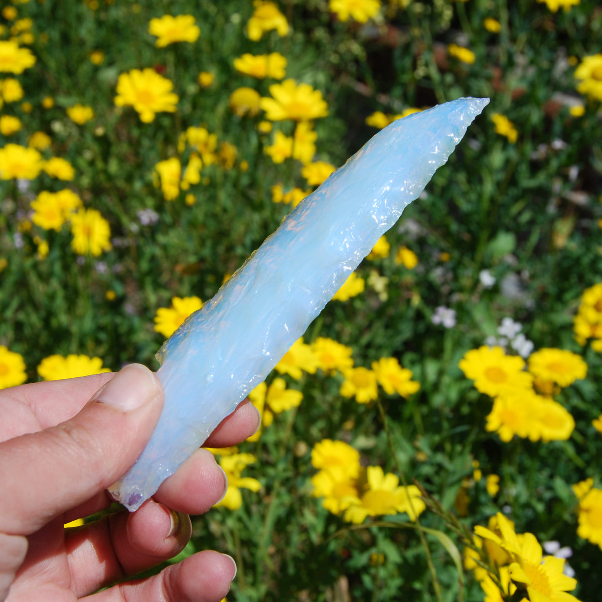 Knapped Opalite Crystal Knife Blades