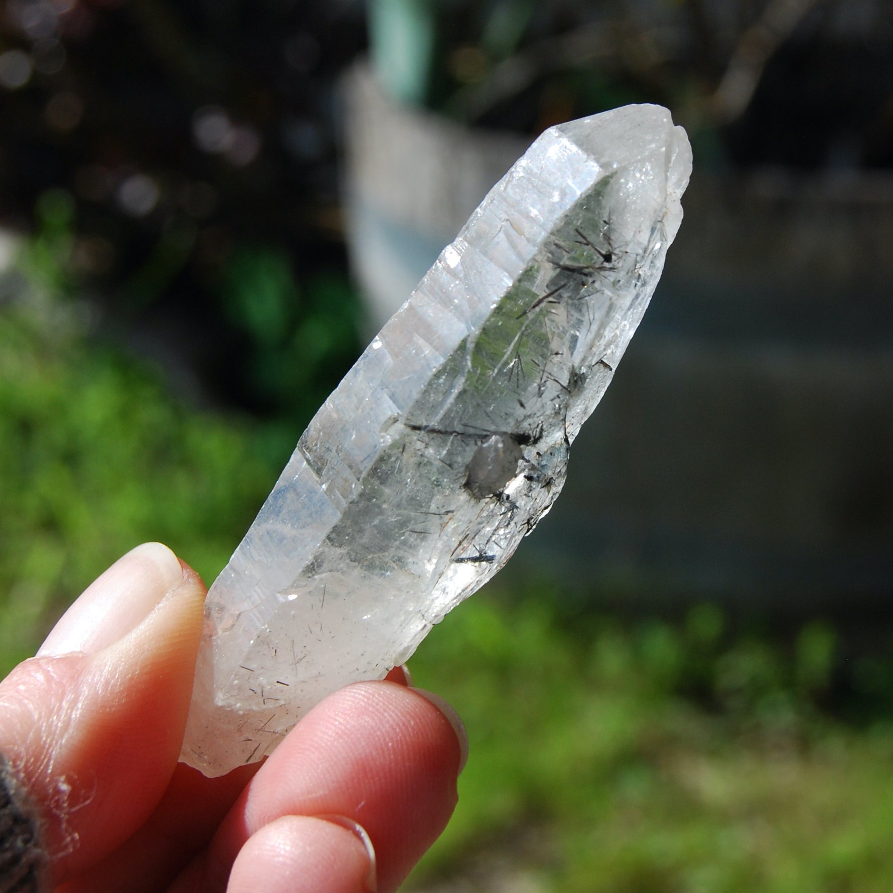 Kullu Quartz Crystal Himalayan Black Rutile Chlorite Elestial Kullu Valley India