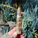 Pink Leopard Skin Jasper Crystal Tower