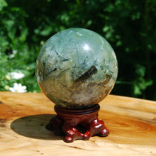 Load image into Gallery viewer, Prehnite Epidote Crystal Sphere Large
