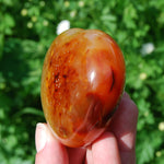 Carnelian Heart Shaped Crystal Palm Stone 