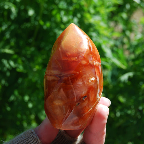 Carnelian Crystal Flame Tower from Madagascar