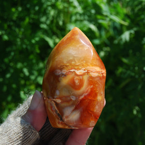 Carnelian Crystal Flame Tower from Madagascar