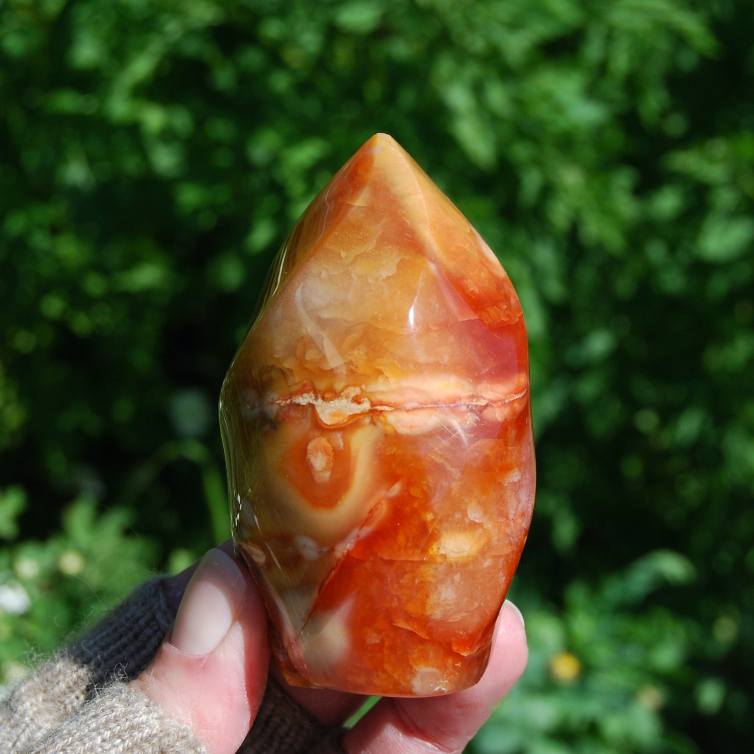 Carnelian Crystal Flame Tower from Madagascar