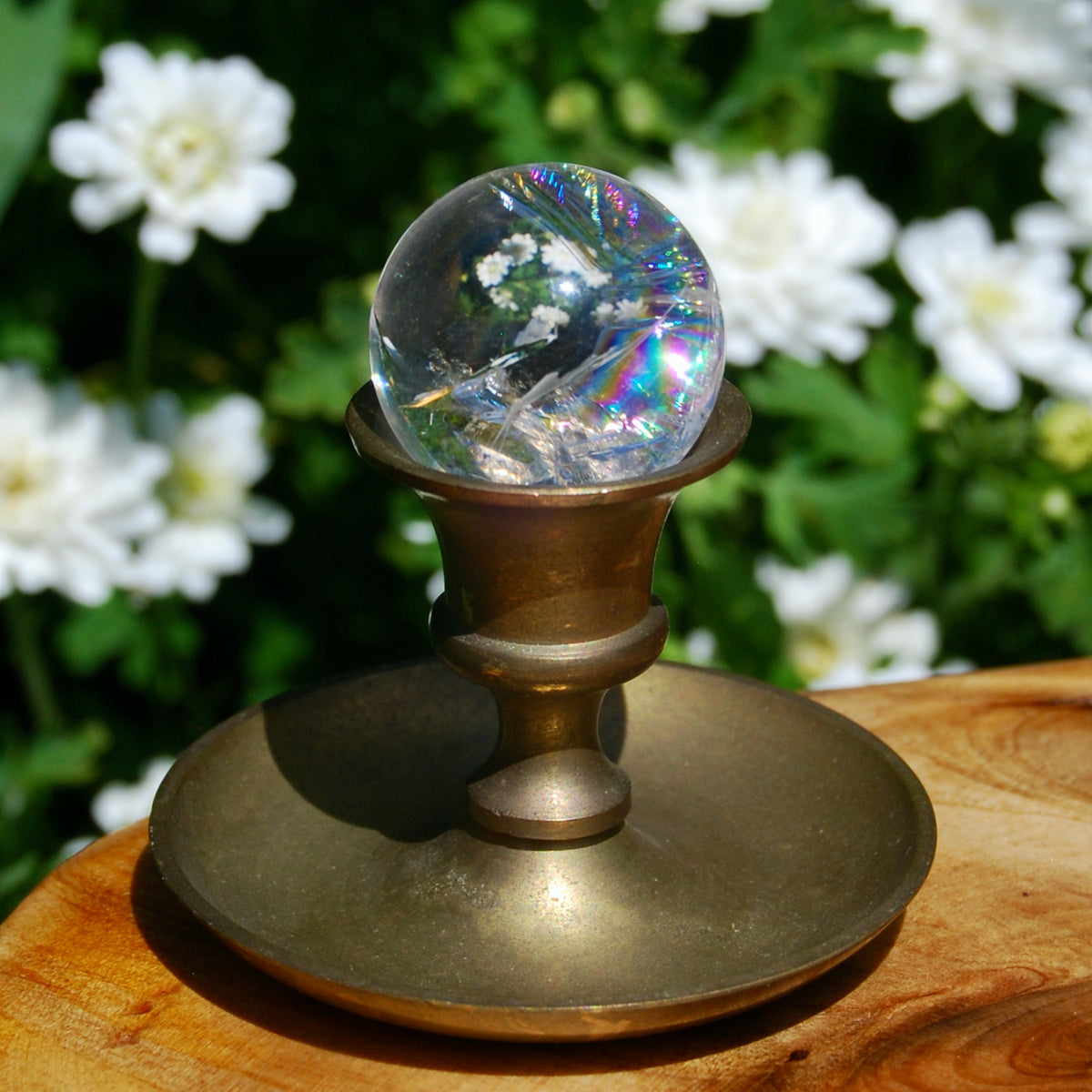 Rainbow Clear Quartz Crystal Sphere 22mm to 24mm