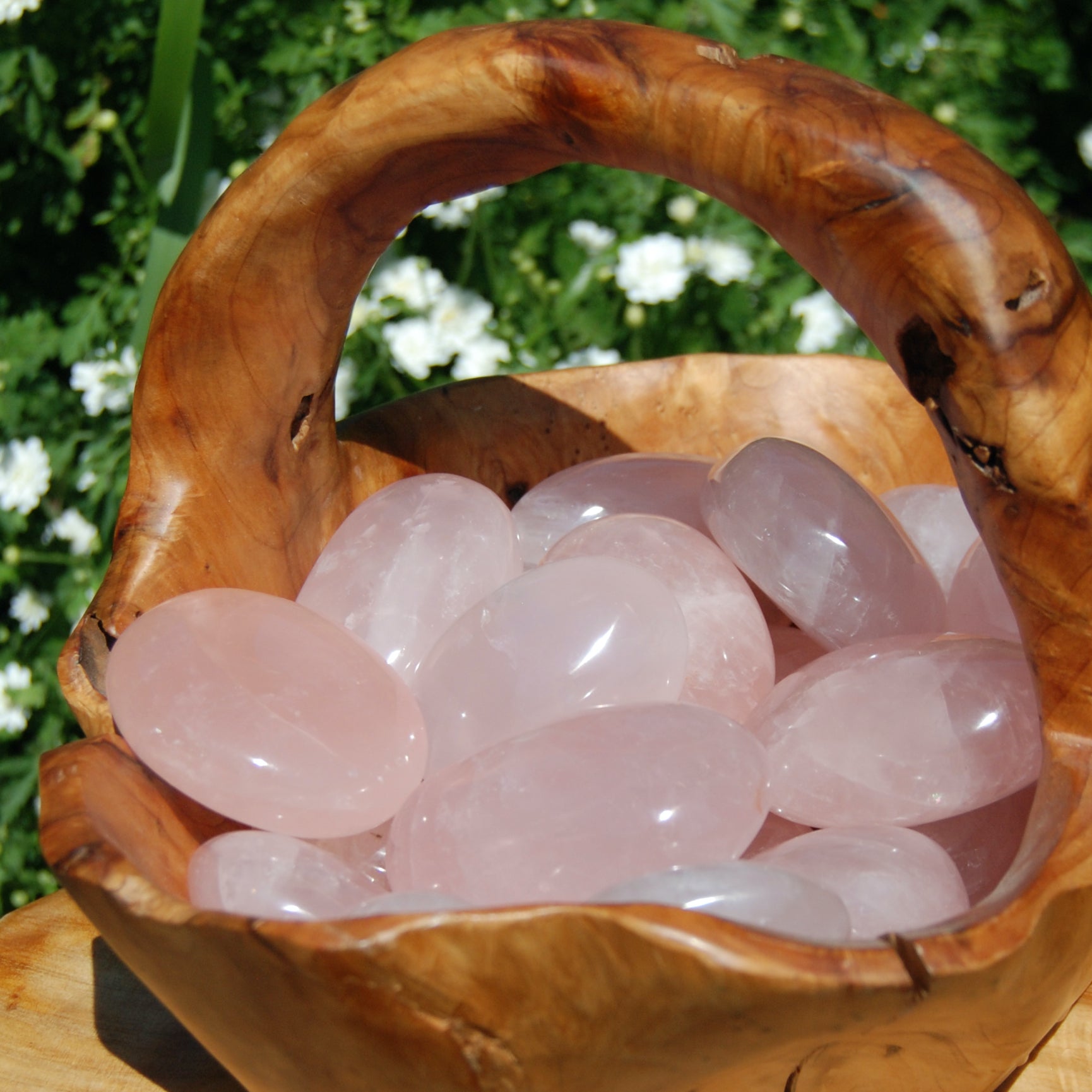 Star Rose Quartz Crystal Palm Stones Asterism