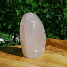 Load image into Gallery viewer, Large 1lb Gemmy Cat&#39;s Eye Rose Quartz Crystal Freeform Tower, Chatoyant Cat&#39;s Eye, Madagascar
