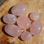 Star Rose Quartz Crystal Palm Stones Asterism