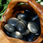 Gold Sheen Obsidian Crystal Palm Stone 