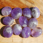 Chevron Dream Amethyst "Eye" Crystal Palm Stone Seer Stone