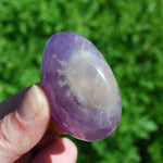 Chevron Dream Amethyst "Eye" Crystal Palm Stone Seer Stone
