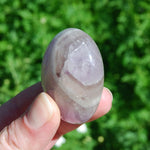 Chevron Dream Amethyst "Eye" Crystal Palm Stone Seer Stone